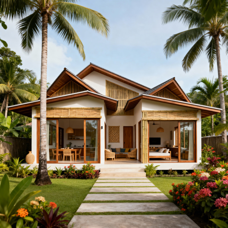 Asymmetrical 3-Bedroom Bungalow Design