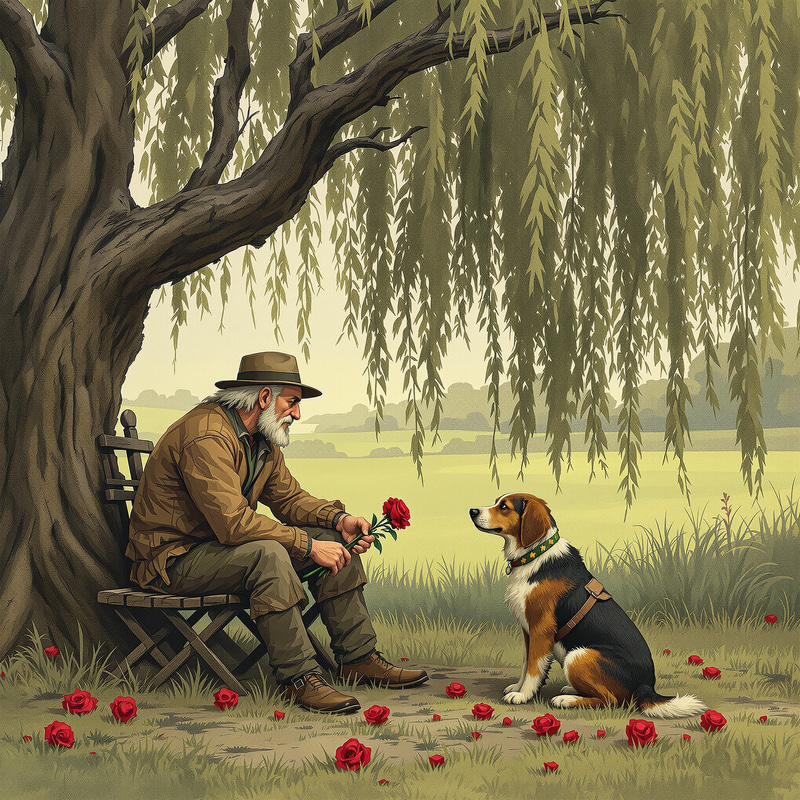 Heartwarming Moments: Dog Brings Rose to Old Man Heartwarming Moments: Dog Brings Rose to Old Man