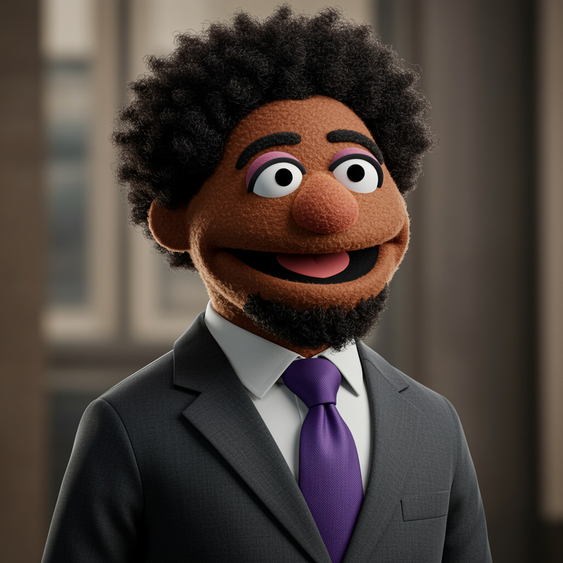 Charismatic Muppet-Inspired Man in a Suit Charismatic Muppet-Inspired Man in a Suit