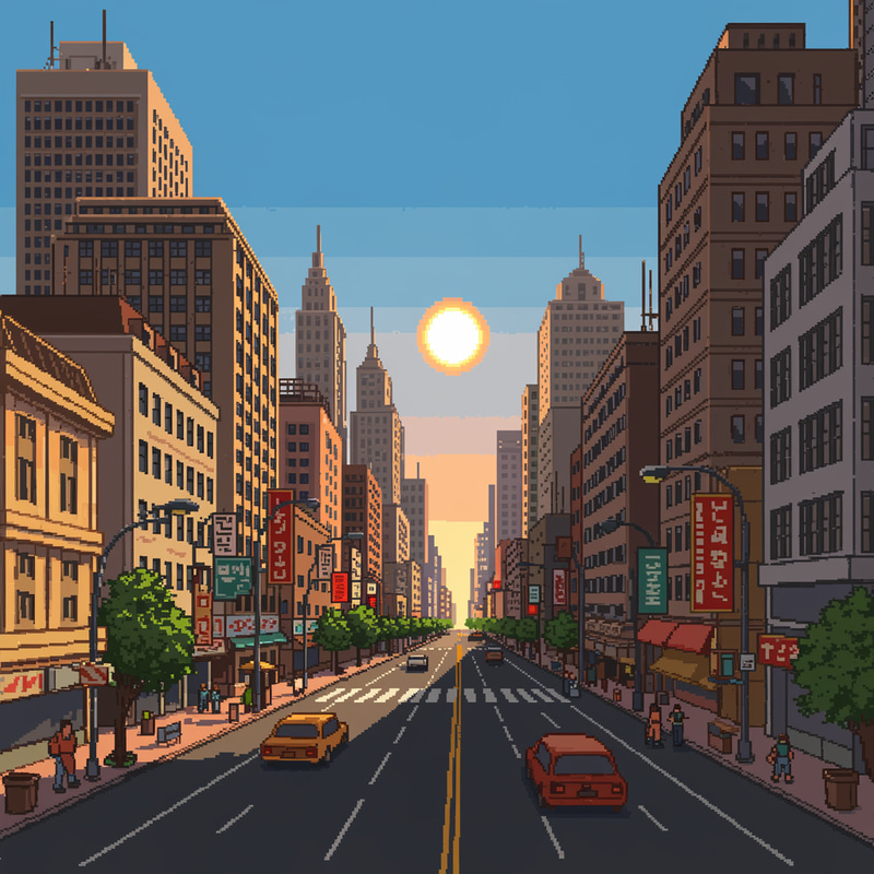 Pixel Art Cityscapes: Midday Vibes