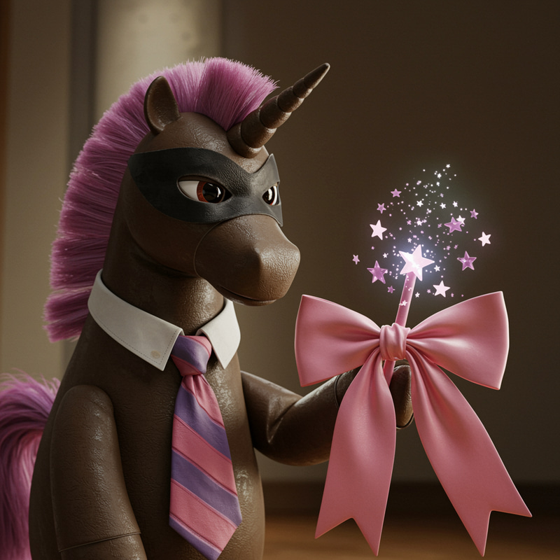 Serious Leather Unicorn with a Playful Twist Serious Leather Unicorn with a Playful Twist