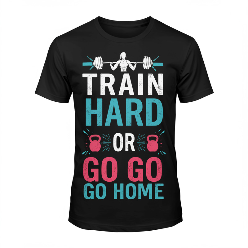 Empowering Women's Workout T-Shirt | Train Hard Empowering Women's Workout T-Shirt | Train Hard