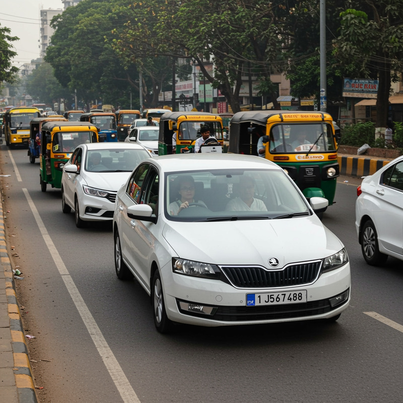 Chennai Road Scene: Skoda Rapid vs Honda City Chennai Road Scene: Skoda Rapid vs Honda City