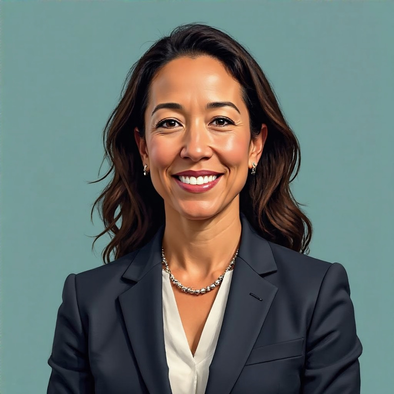 Digital Art Portrait of Sharice Davids in Suit Digital Art Portrait of Sharice Davids in Suit