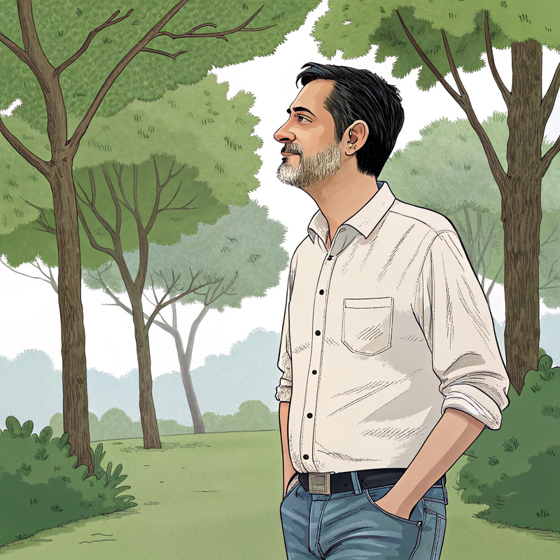 Serene Park Portrait of an Italian Man Serene Park Portrait of an Italian Man