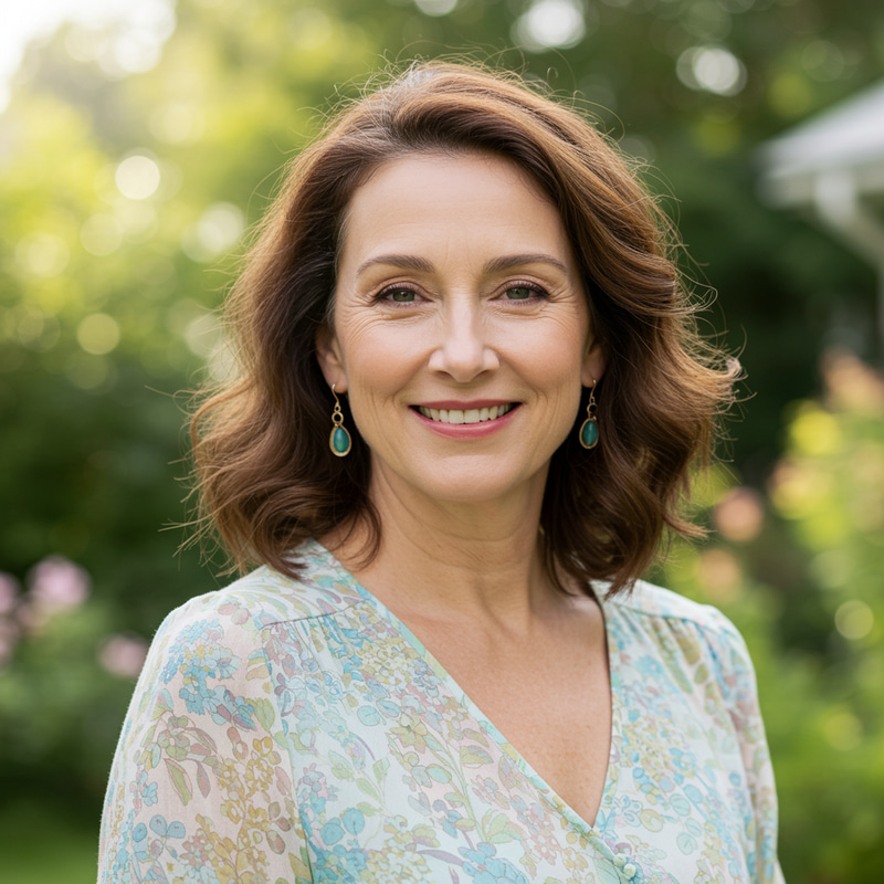 Charming Middle-Aged Lady Portrait