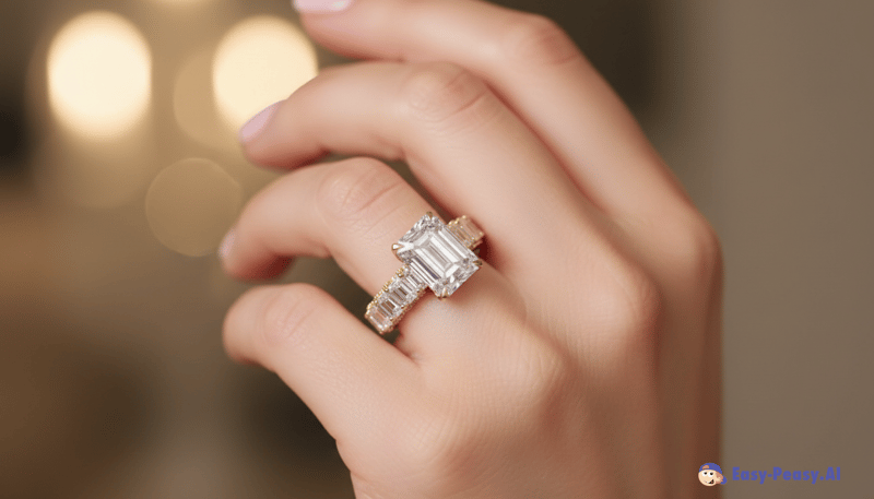 Elegant Ring on Lady's Hand - Fine Jewelry Elegant Ring on Lady's Hand - Fine Jewelry
