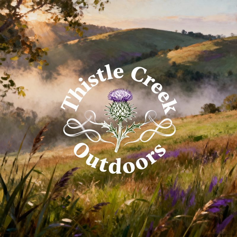 Thistle Creek Outdoors Logo Design - Rustic and Vibrant