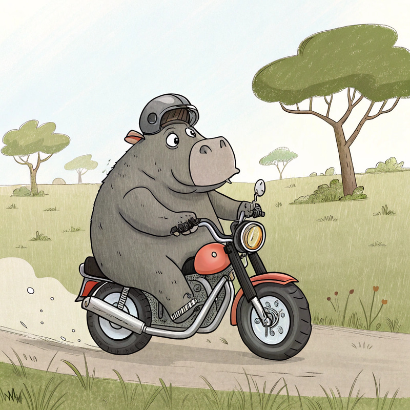 Hippo on a Motorcycle: A Fun Adventure Hippo on a Motorcycle: A Fun Adventure