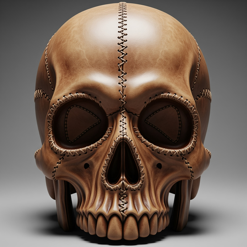 3D Skull Leather Bag Pattern