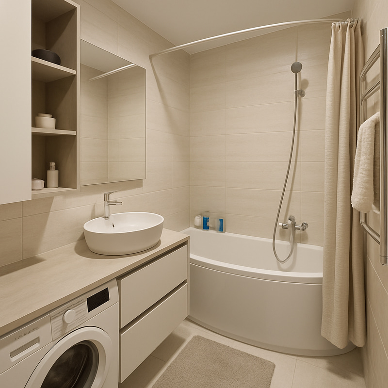 Modern Bathroom Redesign in Stylish Beige Tones Modern Bathroom Redesign in Stylish Beige Tones