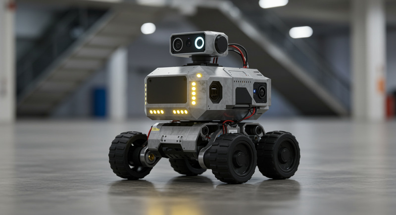 Small Four-Wheeled Robot - 4K Small Four-Wheeled Robot - 4K