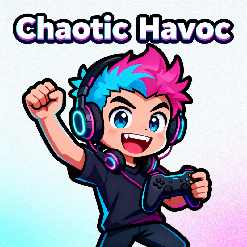 Chaotic Havoc: Vibrant Gaming Mascot Design Chaotic Havoc: Vibrant Gaming Mascot Design