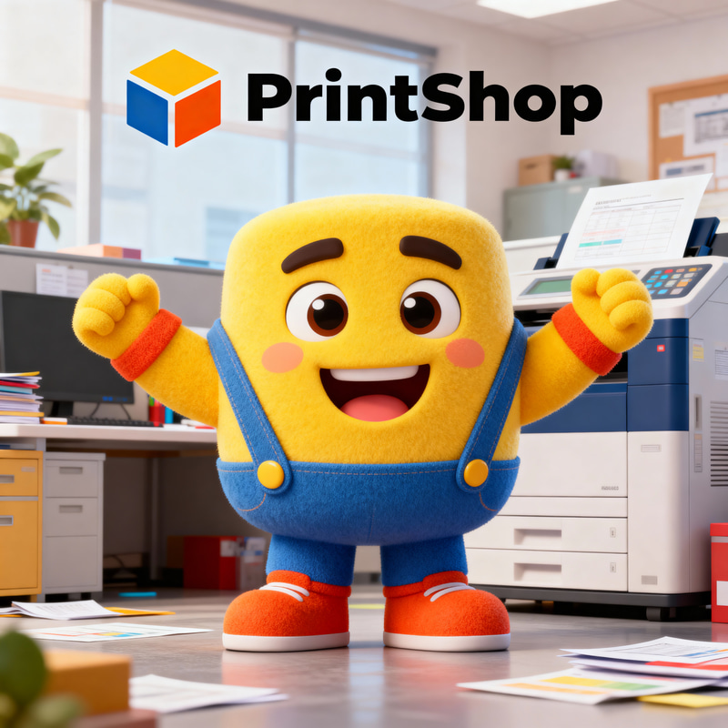 3D-Friendly Brand Mascot for Printshops 3D-Friendly Brand Mascot for Printshops