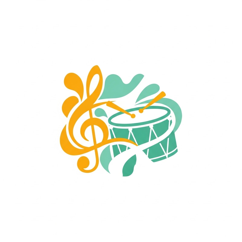 Colorful Children's Marching Band Logo Design