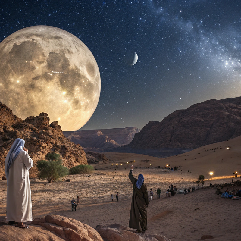 Awe-Inspiring Night Sky Over Ancient Mecca Awe-Inspiring Night Sky Over Ancient Mecca