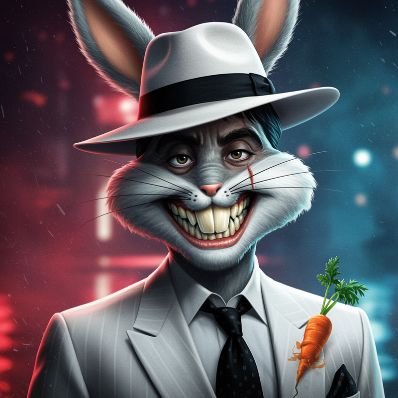 Bugs Bunny Meets Scarface: A Unique Fusion Art Bugs Bunny Meets Scarface: A Unique Fusion Art