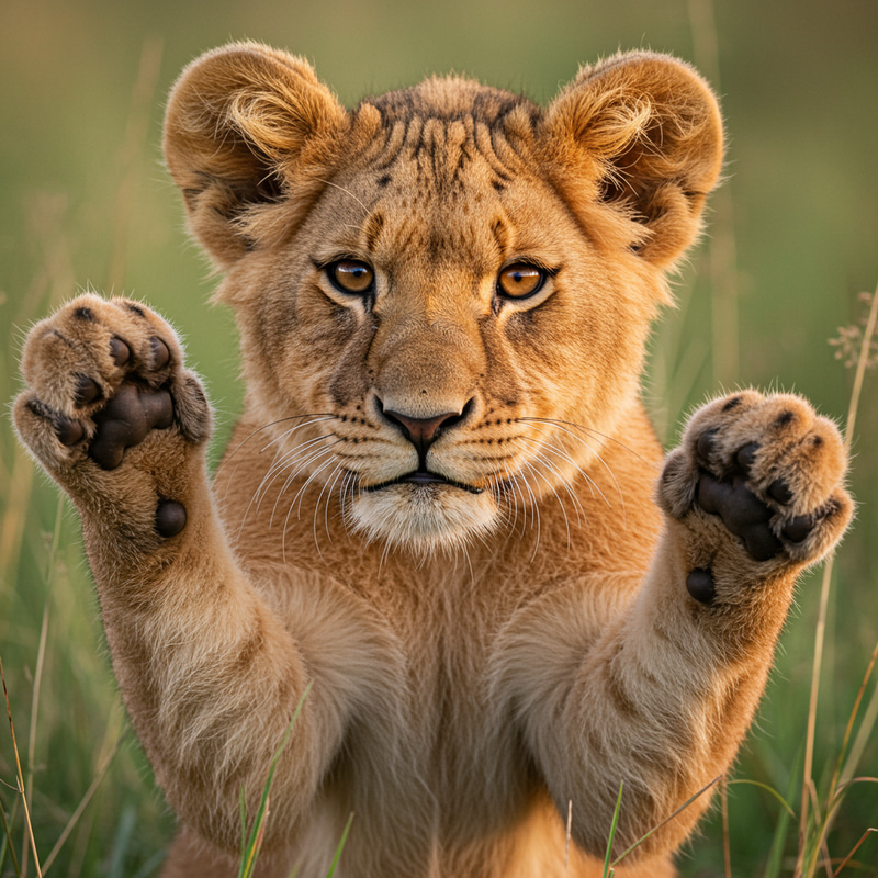 Adorable Lion Cub - Nature's Little King Adorable Lion Cub - Nature's Little King