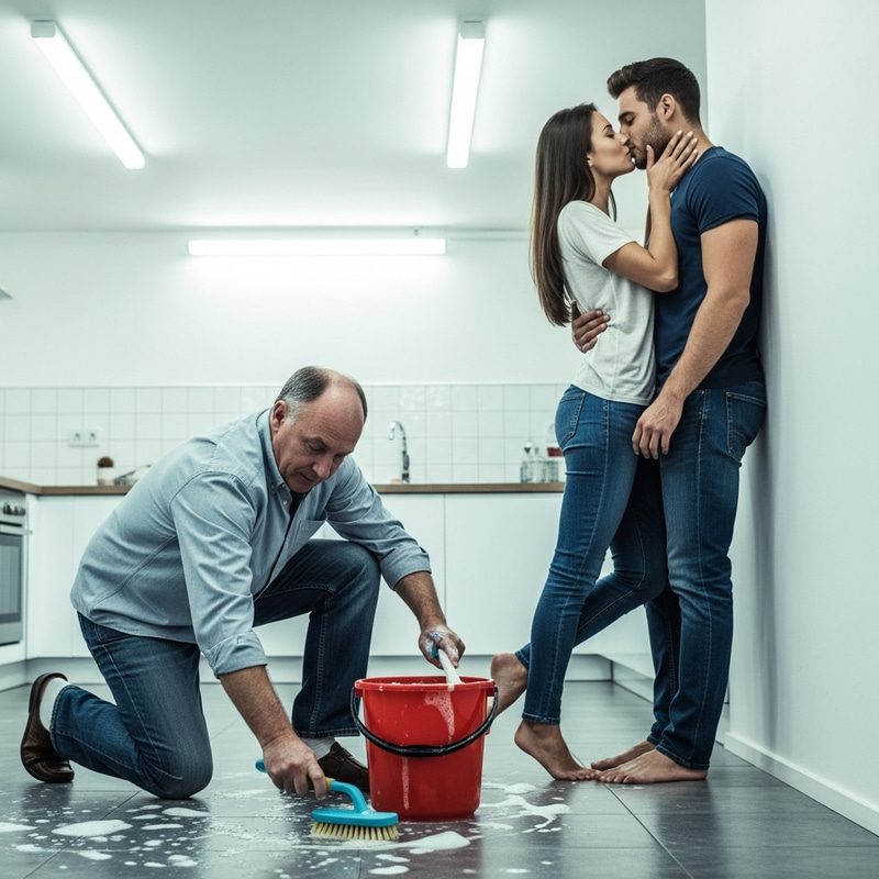 Cuckold Scrubbing Floor: A Unique Scene Cuckold Scrubbing Floor: A Unique Scene