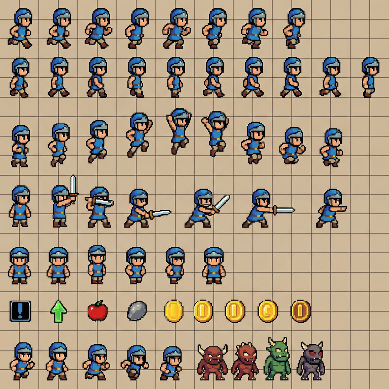 Pixel Art Sprite Sheet for Game Development Pixel Art Sprite Sheet for Game Development