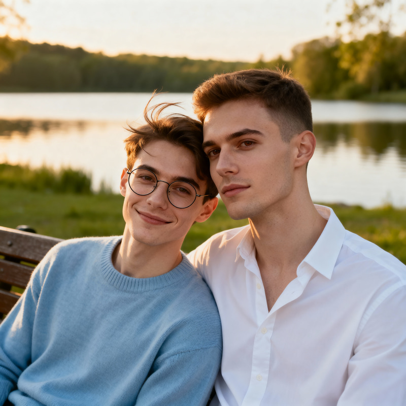 Serene Moments of a Gay Couple Serene Moments of a Gay Couple