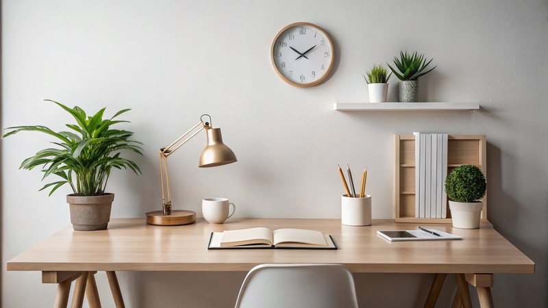Minimalist Time Management Workspace Design Minimalist Time Management Workspace Design