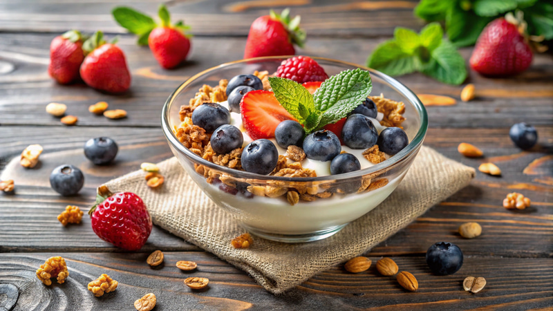 Delicious Nordic Skyr with Berries & Granola Delicious Nordic Skyr with Berries & Granola