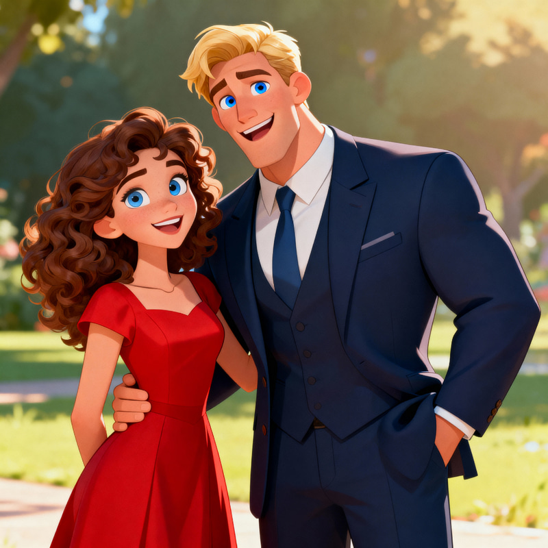 Charming Animated Couple: Love in Full Color Charming Animated Couple: Love in Full Color