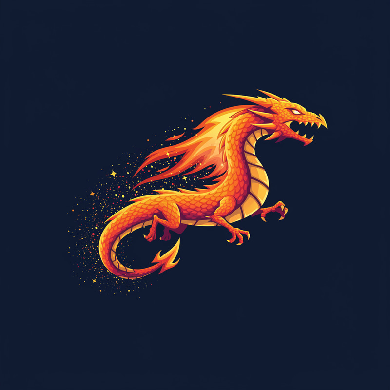 Comet Dragon Sports Logo Design Comet Dragon Sports Logo Design