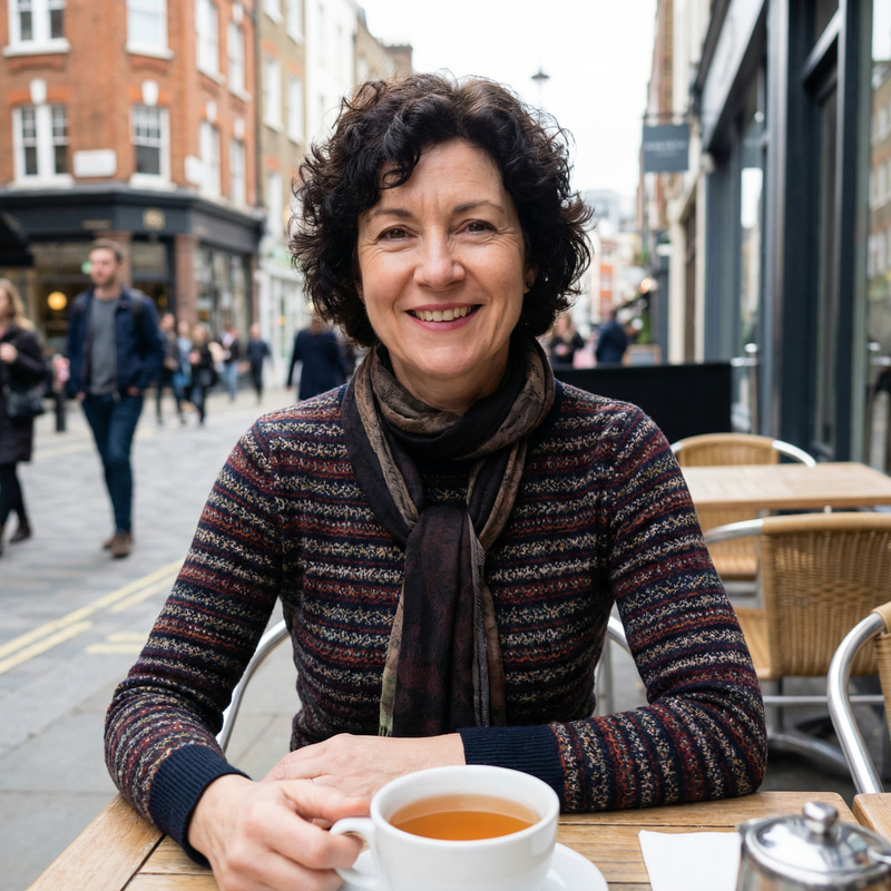 Curvy 50-Year-Old British Woman with Cute Face Curvy 50-Year-Old British Woman with Cute Face