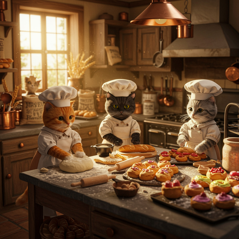 Cats Baking Bread: A Whimsical Bakery Team Cats Baking Bread: A Whimsical Bakery Team