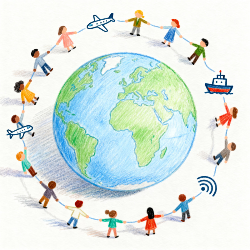 Easy Color Pencil Drawing on Globalization Easy Color Pencil Drawing on Globalization