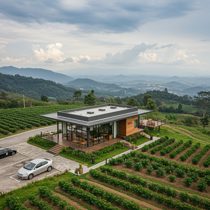 Sustainable Modern Coffee Shop Design Sustainable Modern Coffee Shop Design