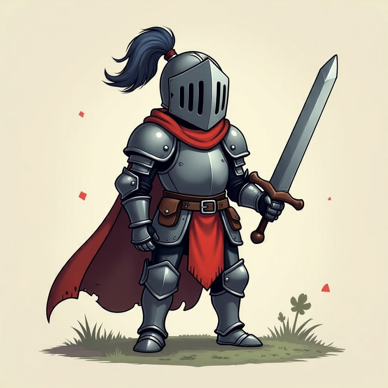 Simple Knight Character with Perplex Amor Simple Knight Character with Perplex Amor