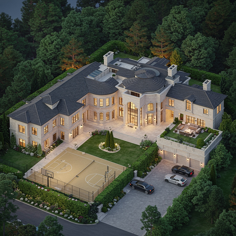 Luxury Bel Air Mansion with Sports Courts & 12 Bedrooms Luxury Bel Air Mansion with Sports Courts & 12 Bedrooms
