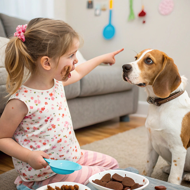 Girl Blames Dog for Chocolate Mess - Adorable Moments Girl Blames Dog for Chocolate Mess - Adorable Moments