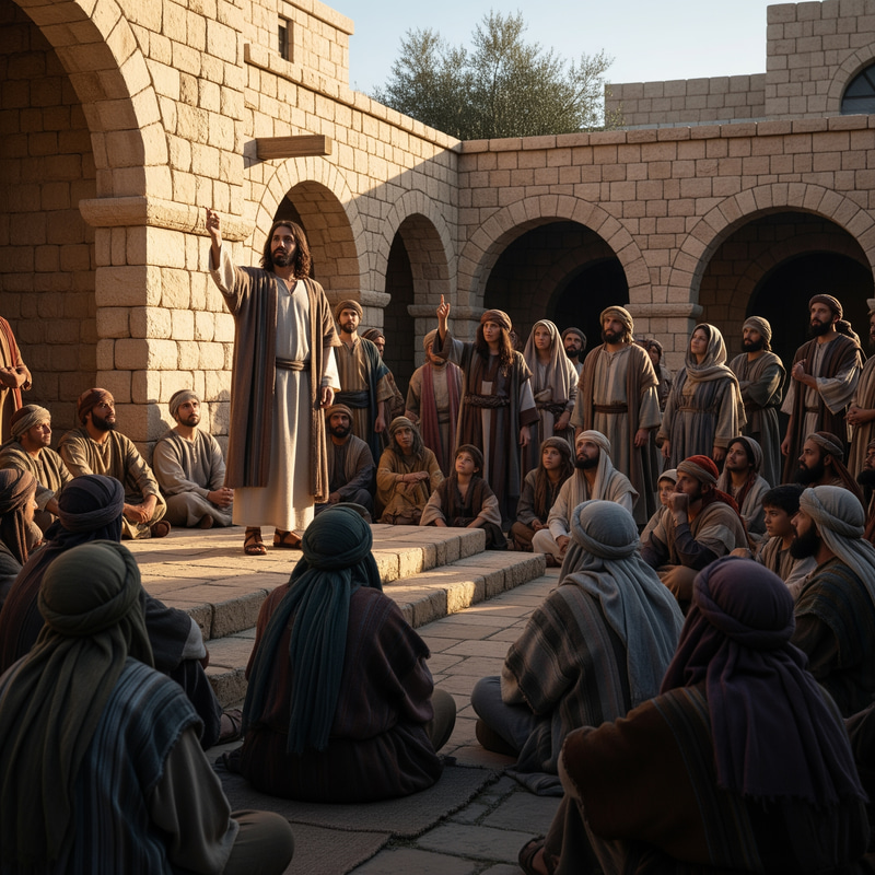 Jesus Preaching to the Crowd in Ancient Israel Jesus Preaching to the Crowd in Ancient Israel
