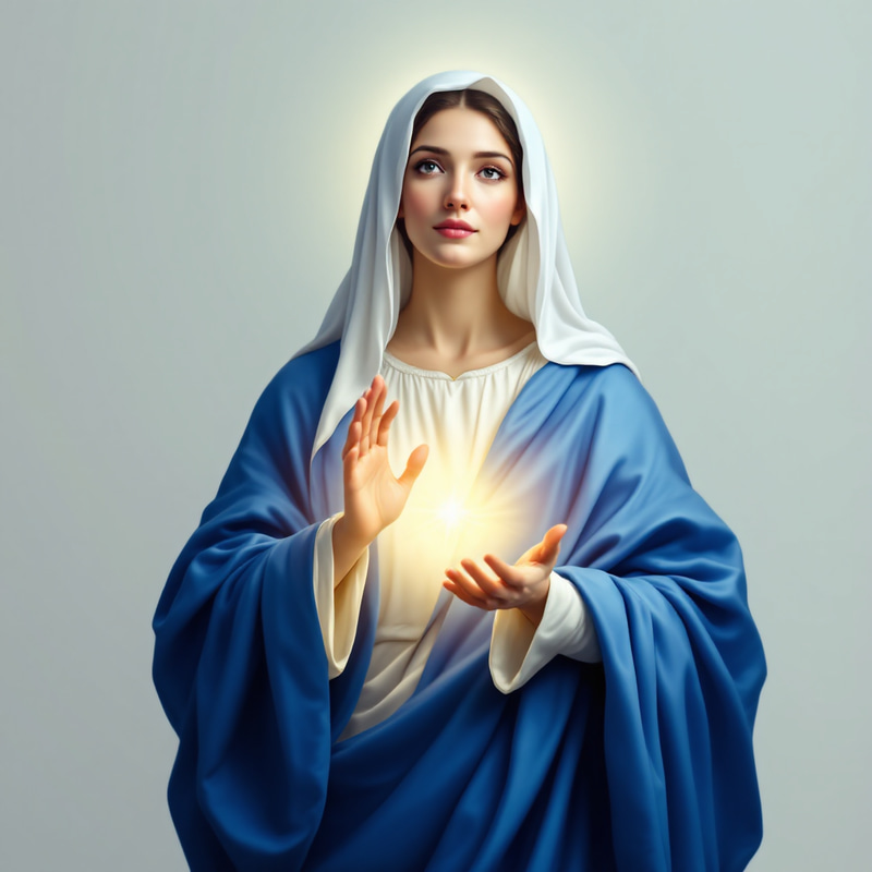 Portrait of the Blessed Virgin Mary in Radiant Light