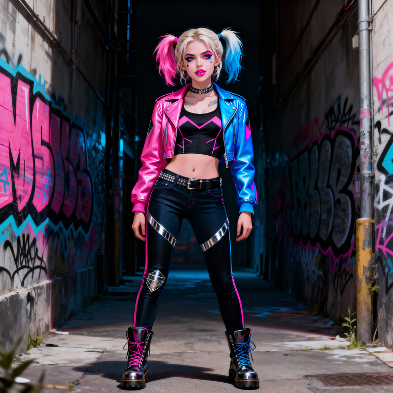 Modern Harley Quinn Render: Beauty and Attitude Modern Harley Quinn Render: Beauty and Attitude
