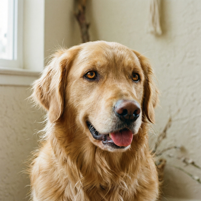 Portrait of a Gentle Golden Retriever