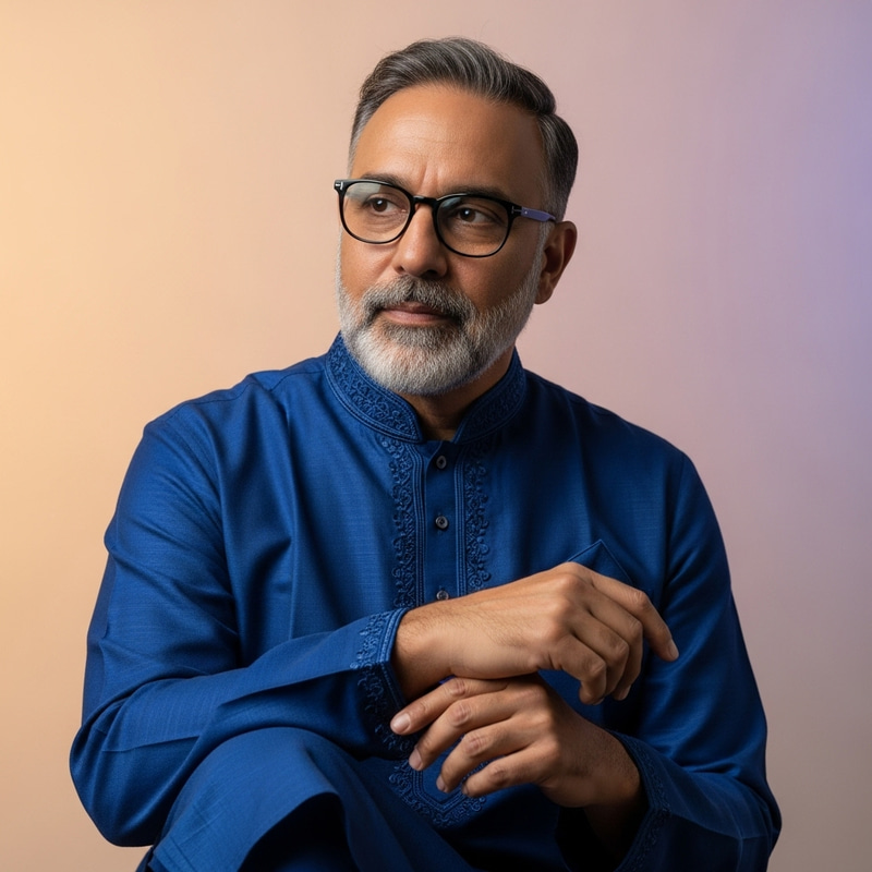 Thoughtful Portrait of a South Asian Man Thoughtful Portrait of a South Asian Man