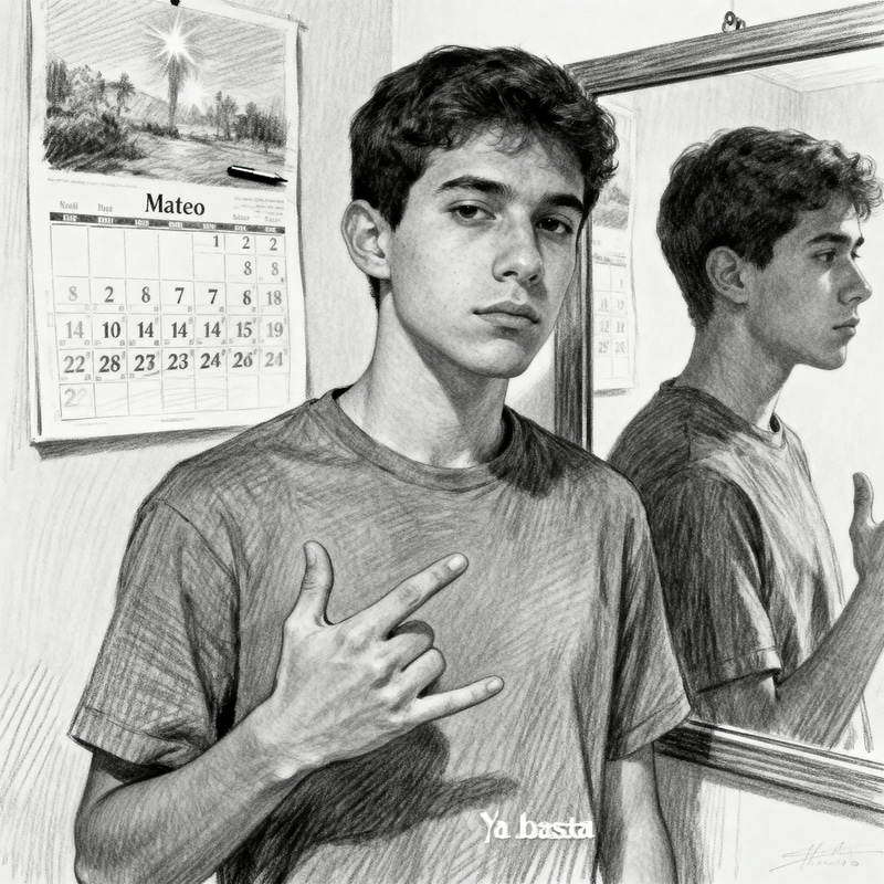 Saturated Calendar: Realistic Pencil Drawing