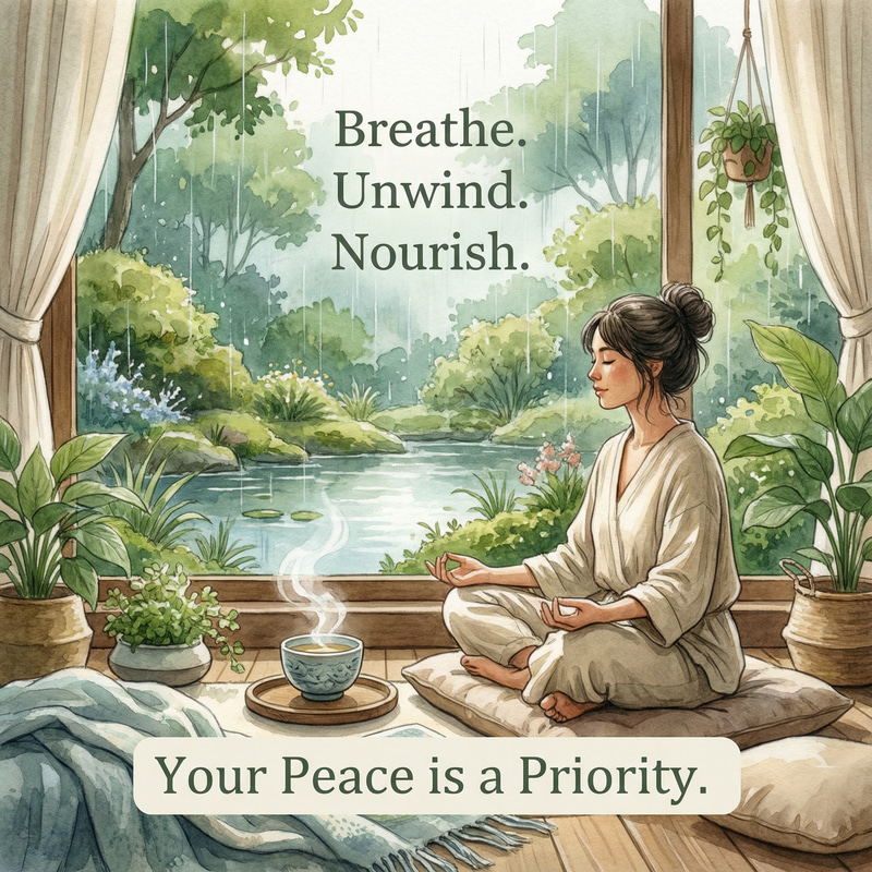 Calm Self-Care Reminder Graphic for Wellness Calm Self-Care Reminder Graphic for Wellness