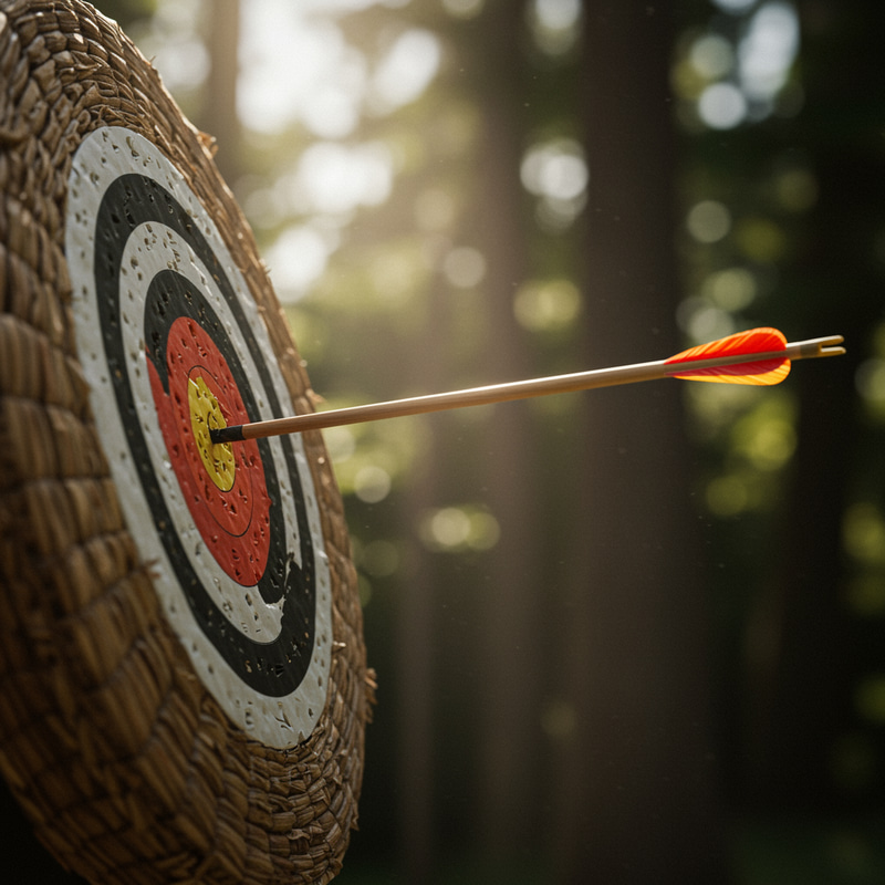 Arrow Hits Target - Precision and Skill Arrow Hits Target - Precision and Skill