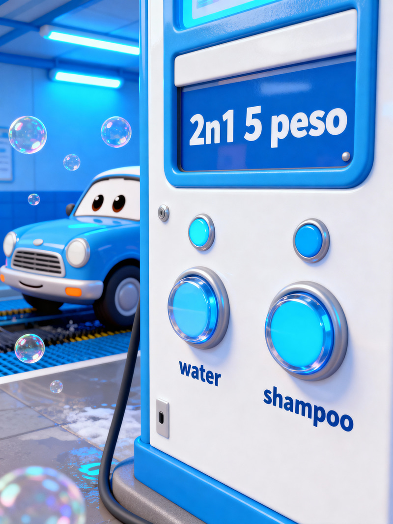 2n1 5 Peso Carwash with Cartoon Background 2n1 5 Peso Carwash with Cartoon Background