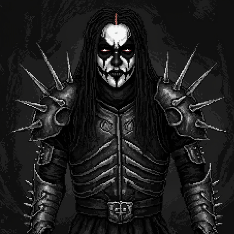 Black Metal Fan Pixel Art - Unique Design