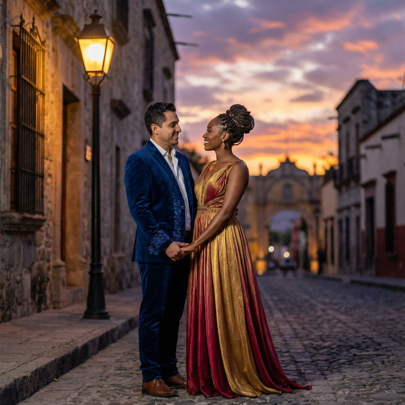 Romantic Sunset Engagement: A Stylish Couple Together
