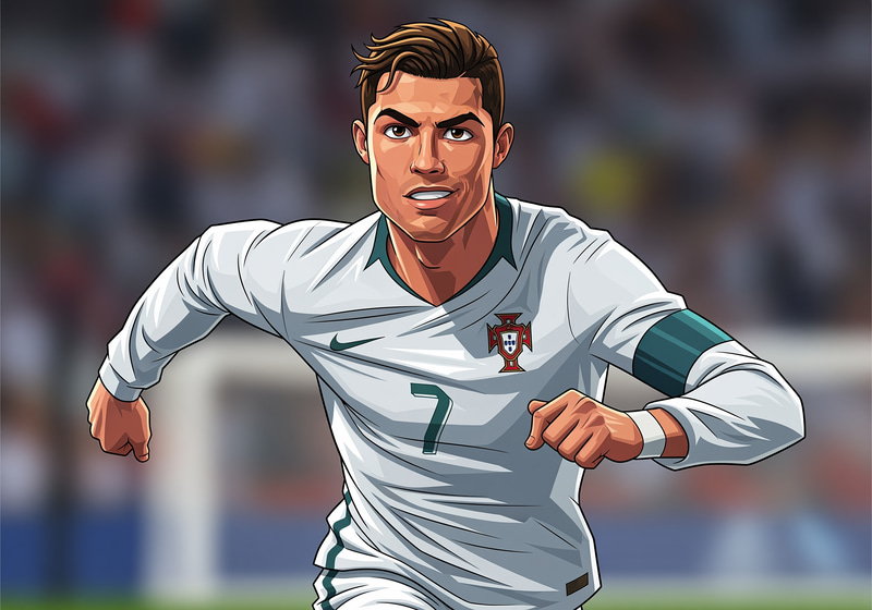 Ronaldo Cartoon in Stunning 4K Quality Ronaldo Cartoon in Stunning 4K Quality