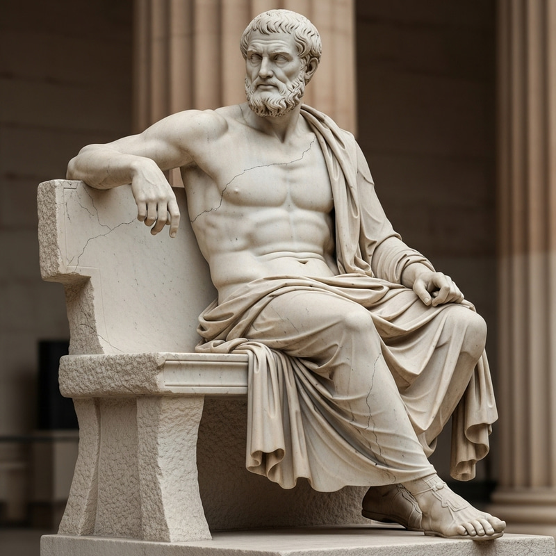 Ancient Man Sculpture: Don’t Care Pose Ancient Man Sculpture: Don’t Care Pose