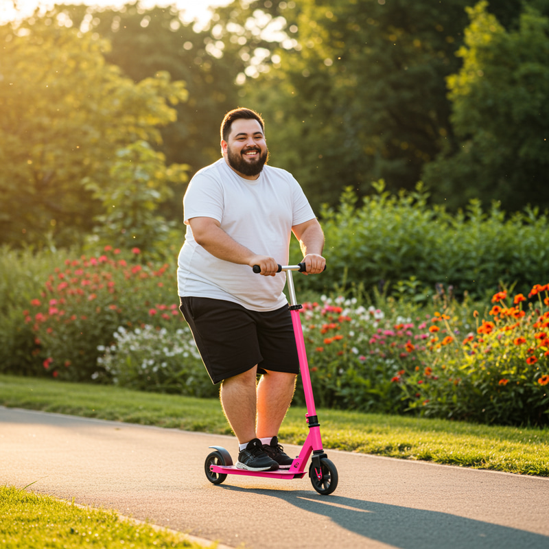 Funny Overweight Person on Scooter Funny Overweight Person on Scooter